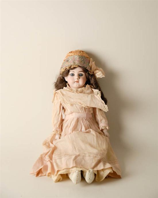 Appraisal: A German Bisque Head Doll the shoulder head marked L