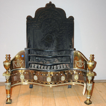 Appraisal: George III Brass and Cast Iron Fire Basket Estimate -