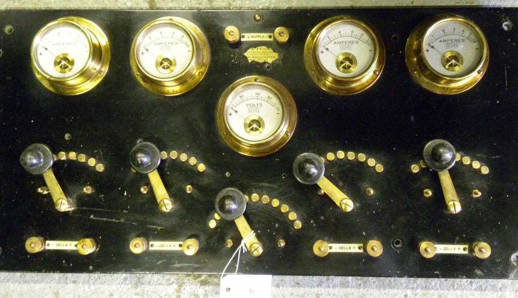 Appraisal: Electrical Apparatus An A Diggle Co polished slate control panel