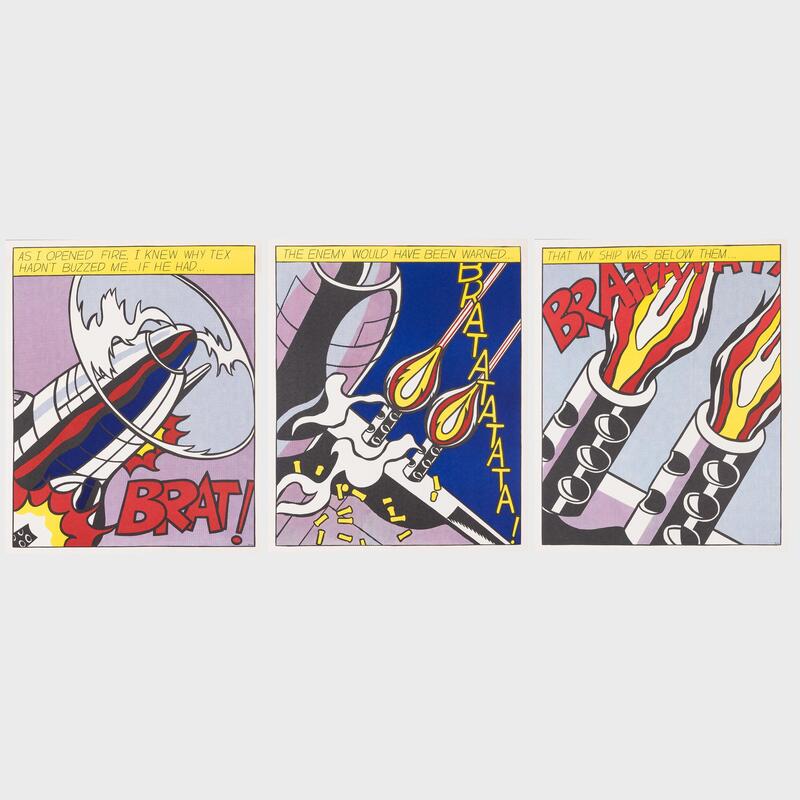 Appraisal: Roy Lichtenstein - As I Opened Fire Offset lithograph in