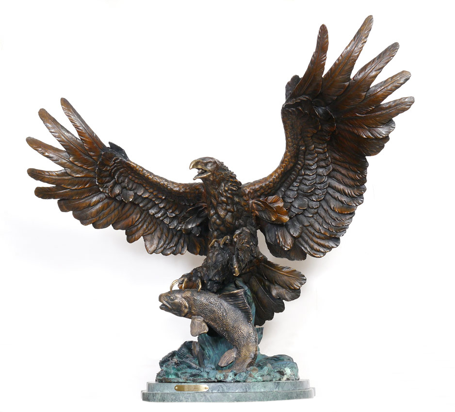 Appraisal: CHOPE Edward American th Century Eagle catching a salmon titled