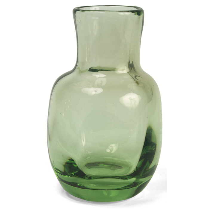 Appraisal: Dominick Labino glass vase green glass vase signed Labino -