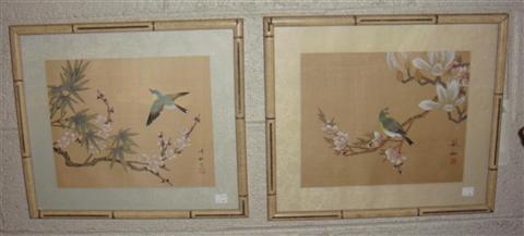 Appraisal: TWO JAPANESE PRINTS Color print each x in Framed Provenance