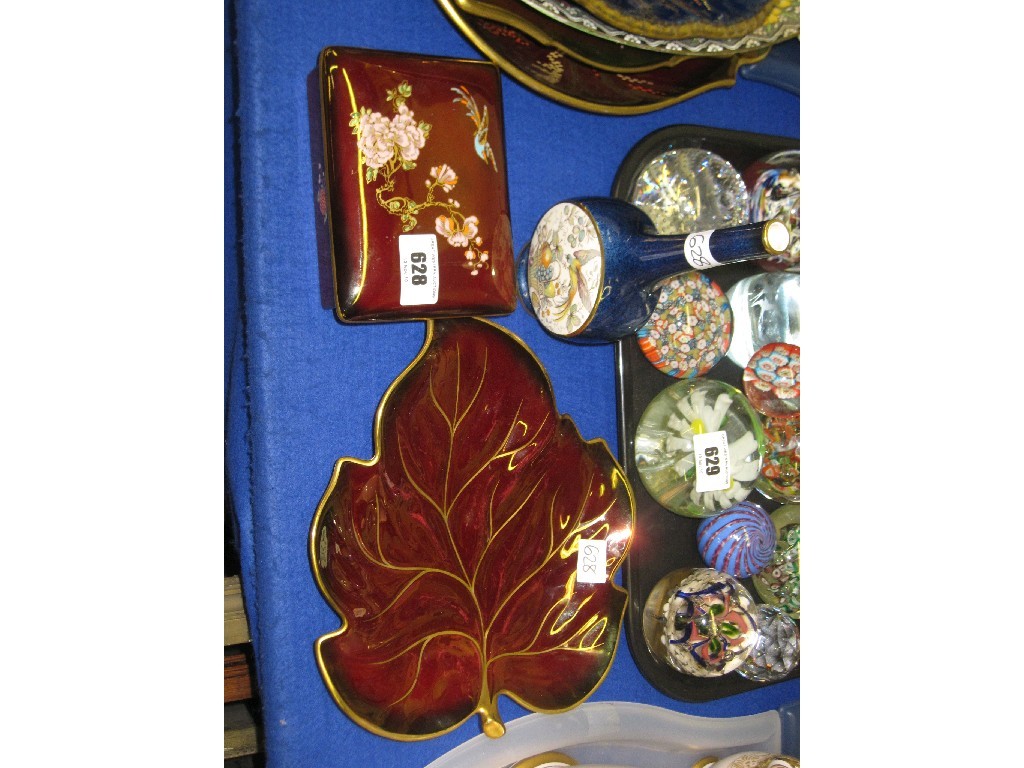 Appraisal: Lot comprising Carlton Ware Rouge Royale trinket box Rouge Royale