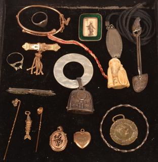 Appraisal: Var Silver Gold and Victorian Gold Filled Pieces Group of