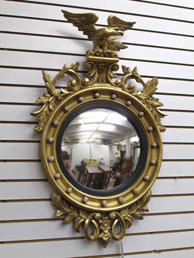 Appraisal: FEDERAL GILTWOOD BULLSEYE WALL MIRROR American th century having a