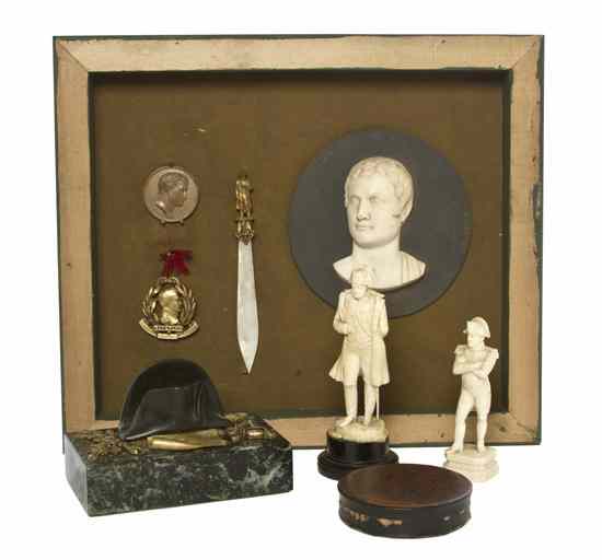 Appraisal: A Collection of Napoleonic Articles comprising two ivory standing figures