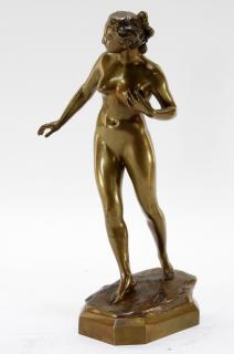 Appraisal: Swedish Sgd AO Bronze Sculpture of a Female Nude SWEDEN