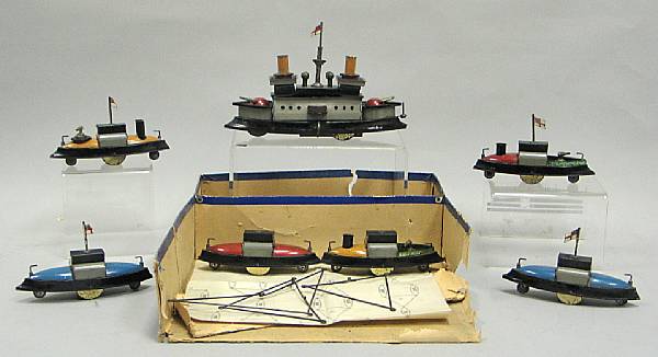 Appraisal: Hess Flotilla Includes clockwork s German ships including a tin