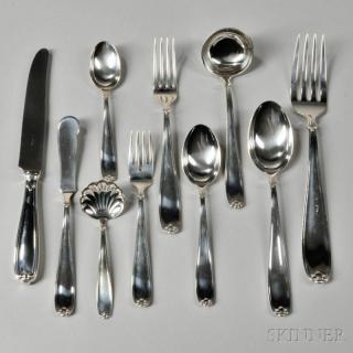 Appraisal: Buccellati Palm Beach Pattern Sterling Silver Flatware Service Milan Italy