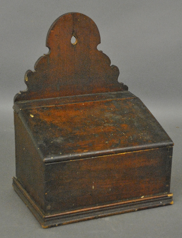 Appraisal: - Pennsylvania pine wall box early th c h x