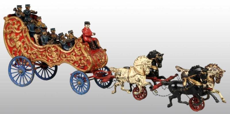 Appraisal: Cast Iron Kenton Overland Circus Band Wagon Toy Description All