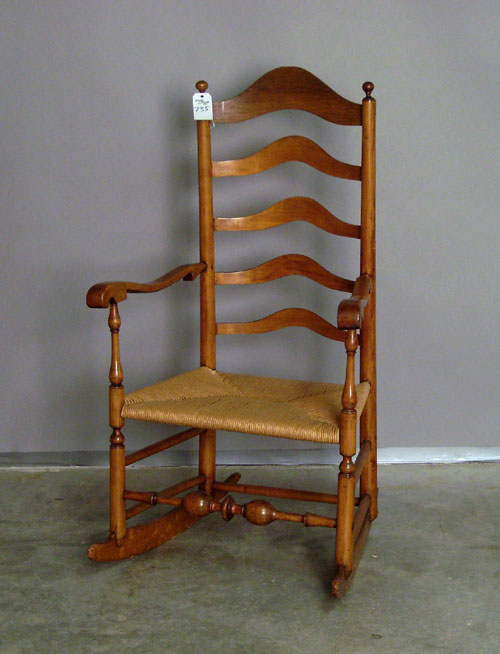 Appraisal: Delaware Valley -slat ladderback rocker th c