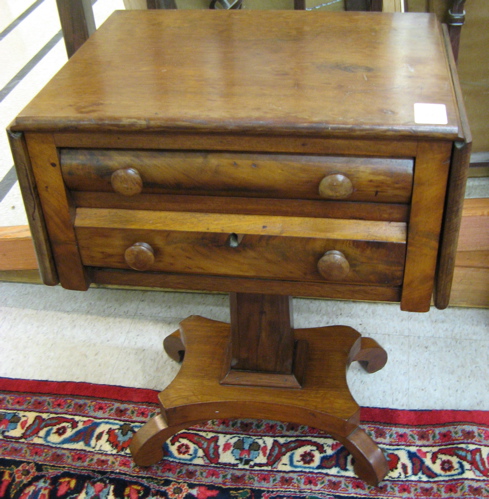 Appraisal: AN EMPIRE MAHOGANY WORK TABLE American mid th century The