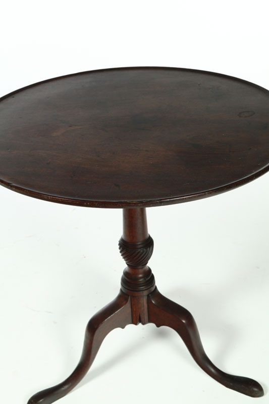 Appraisal: CHIPPENDALE TILT-TOP TEA TABLE Probably Massachusetts - mahogany with old