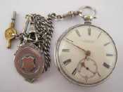 Appraisal: A silver pocket watch the case hallmarked London the dial