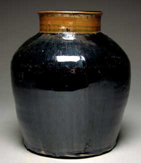 Appraisal: JIN HENAN GLAZED JAR Large Chinese Jin Dynasty Henan glazed