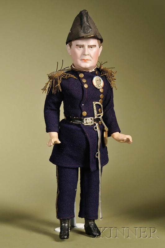 Appraisal: President William McKinley Portrait Doll Cuno Otto Dressel Germany c