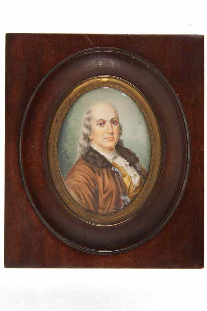 Appraisal: MINIATURE W C ON IVORY - Portrait of an Elderly