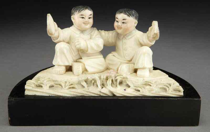 Appraisal: Chinese Cultural Revolution carved ivory figure International buyers should note