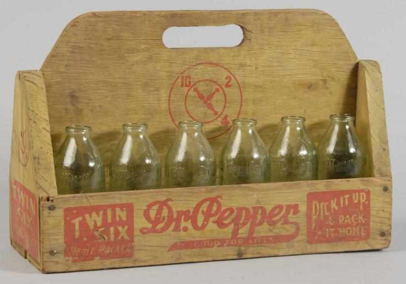 Appraisal: Wooden Dr Pepper -Pack Carrier Description s to s Hard-to-find