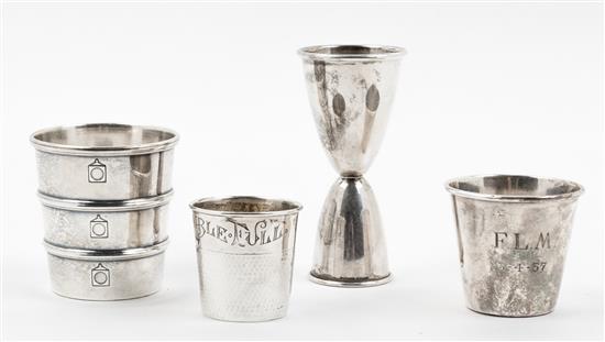 Appraisal: Sale Lot A Group of Four American Silver Drinking Articles