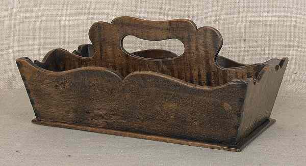 Appraisal: Curly maple cutlery tray th c together with a group