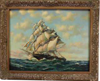 Appraisal: George Wheatley born th C oil on canvas painting of