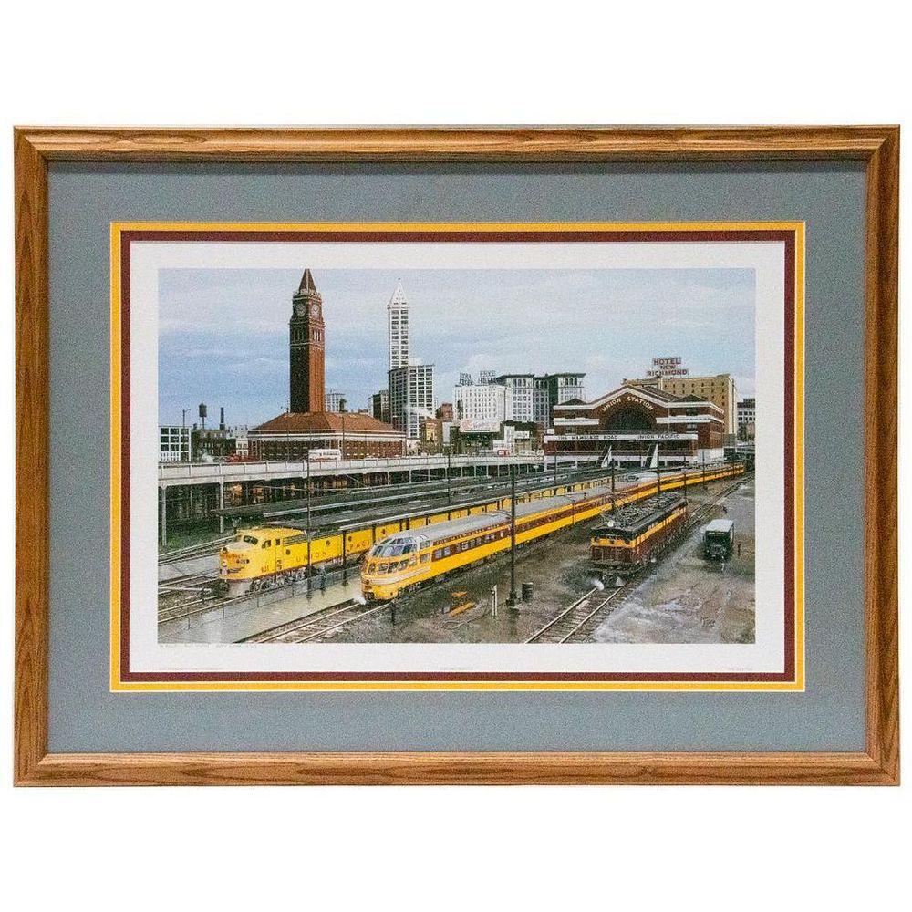 Appraisal: Seattle Union Station Picture Framed Picture Seattle Union Station with