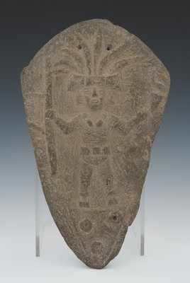 Appraisal: A Carved Relief Stone Chimu Culture - AD Carved from