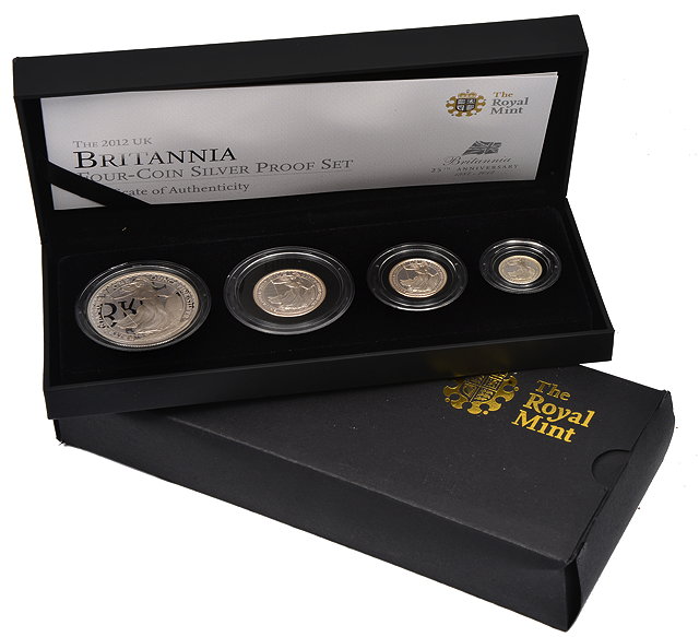 Appraisal: A BRITANNIA FOUR COIN SILVER PROOF SET