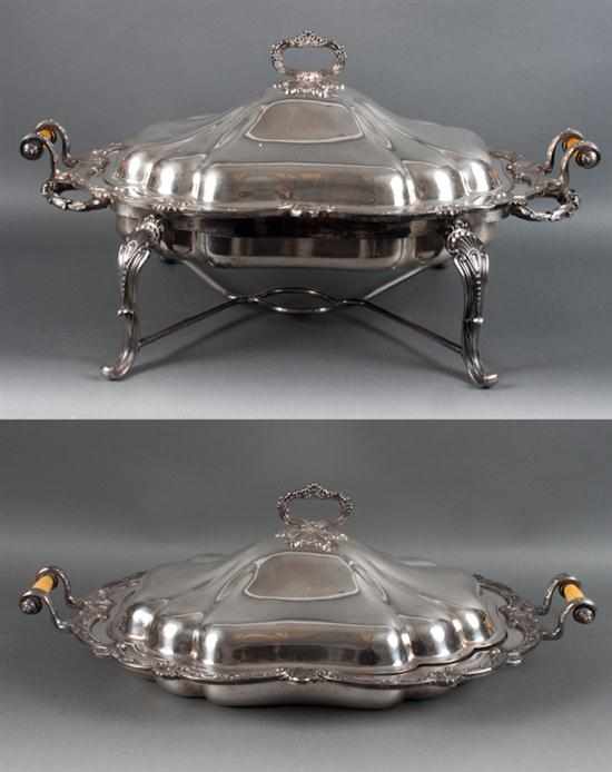 Appraisal: Pair of American silver-plated large buffet serving dishes with cover