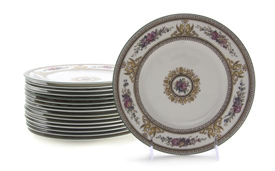 Appraisal: Sale Lot A Set of Sixteen Wedgwood Porcelain Dessert Plates