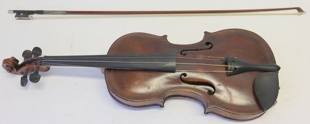 Appraisal: HR Pfretzschner Signed Violin Bow Together With a Violin signed