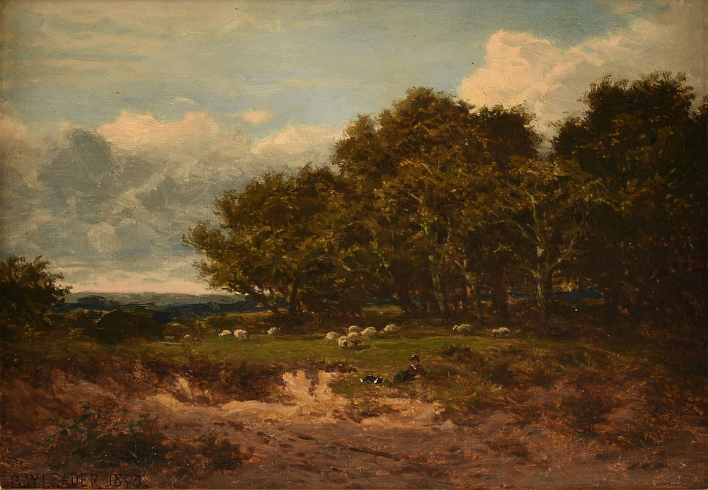 Appraisal: BENJAMIN WILLIAMS LEADER English - A PAINTING A Surrey Pastoral