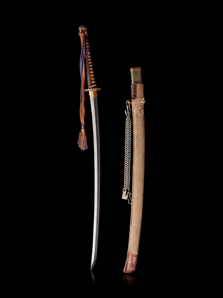 Appraisal: A Katana A Katana having its original scabbard together with