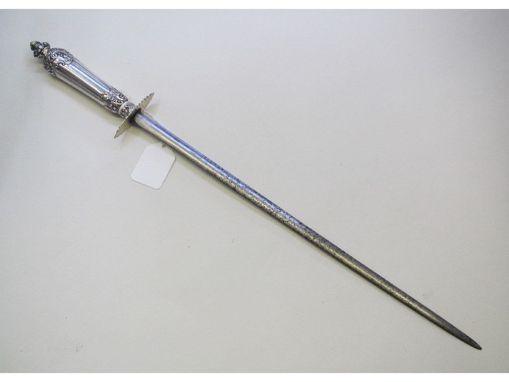 Appraisal: French Officer's white metal handled dagger