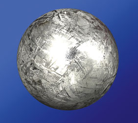 Appraisal: GIBEON METEORITE SPHERE CRYSTALLINE STRUCTURE DRAMATIZED IN THREE DIMENSIONS Iron