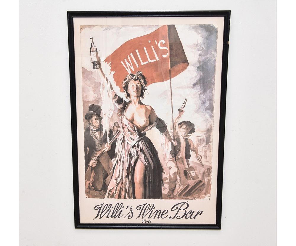 Appraisal: Poster - Willi's Wine Bar Willi's Wine Bar Paris copy