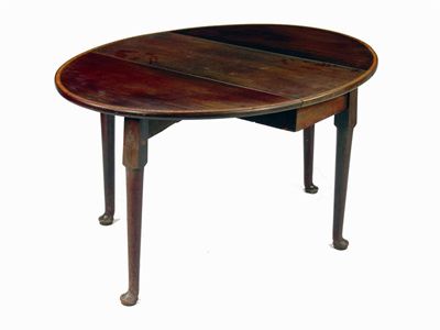 Appraisal: A mid th century cuban mahogany drop leaf table the