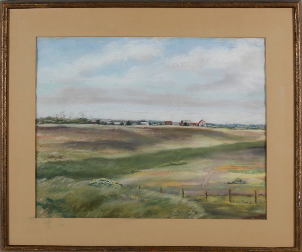 Appraisal: Sarah Perry Crane Pastel on Paper Gardner's Farm Nantucket Sarah