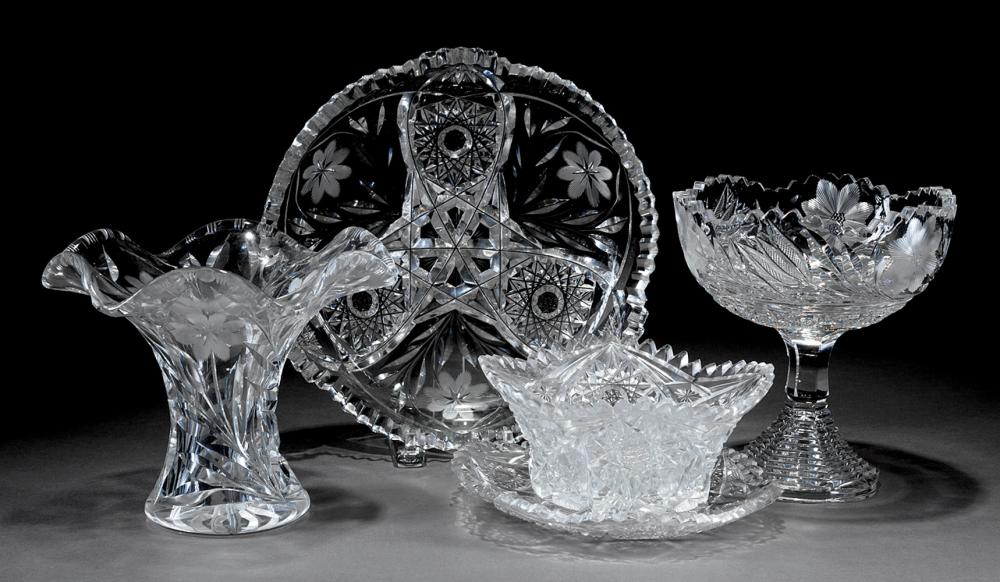 Appraisal: Group of American Brilliant Cut Glass late th early th