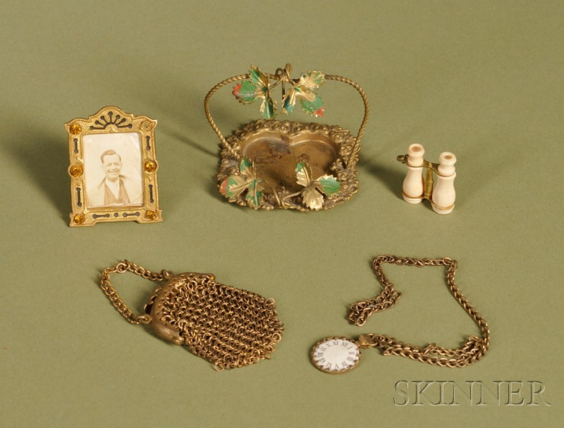 Appraisal: Group of Fashion Doll Accessories late th century including ormolu