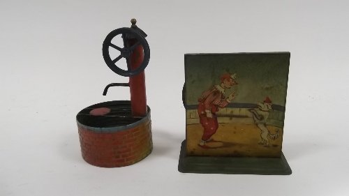 Appraisal: A tinplate mechanical automaton the performing dog cm high and