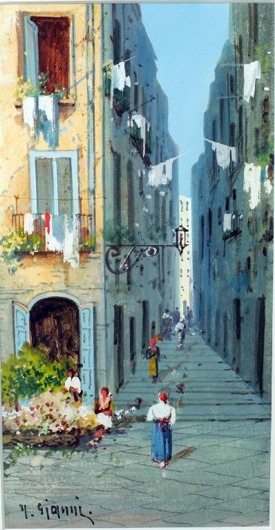 Appraisal: Y GIANNI ITALIAN th EARLY th CENTURY ITALIAN STREET SCENE