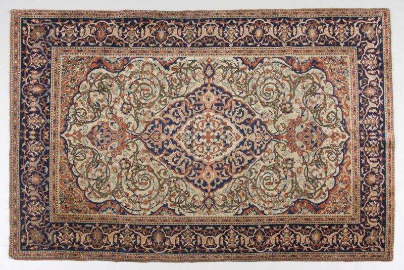 Appraisal: Antique Persian Kashan Area Rug first quarter th century cotton