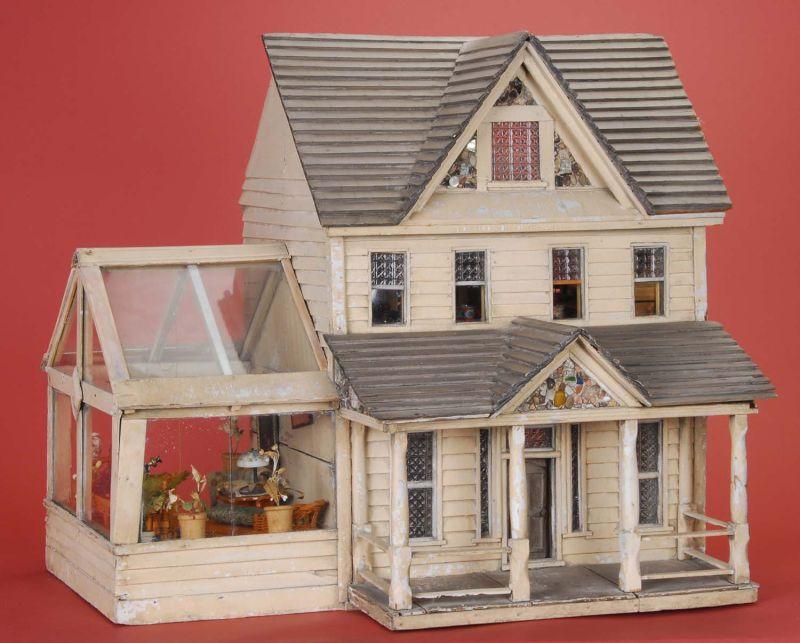 Appraisal: Newport RI Dollhouse with Conservatory Ca America early th century