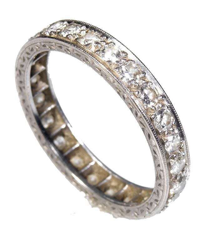 Appraisal: A DIAMOND ETERNITY RING platinum mount