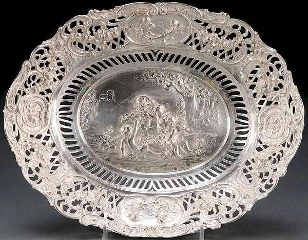 Appraisal: A GERMAN HANAU STYLE SILVER BOWL CIRCA A GERMAN HANAU