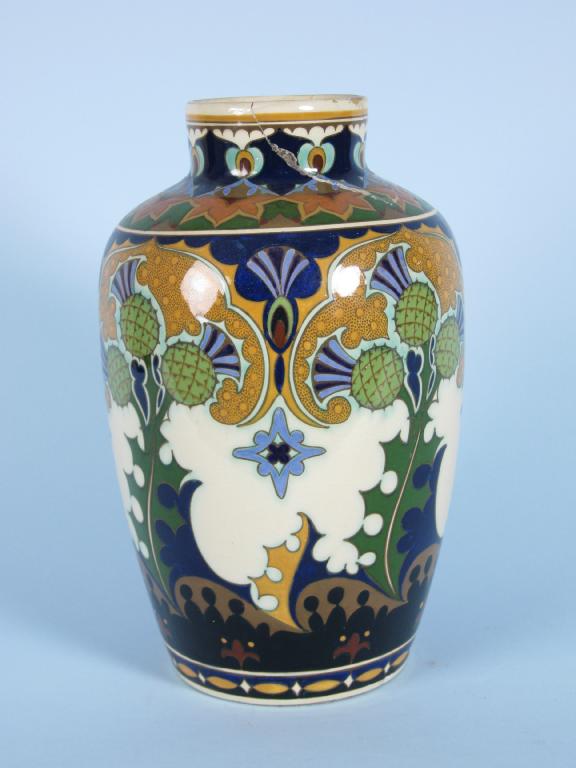 Appraisal: A Rozenburg baluster Vase with thistle pattern in A F